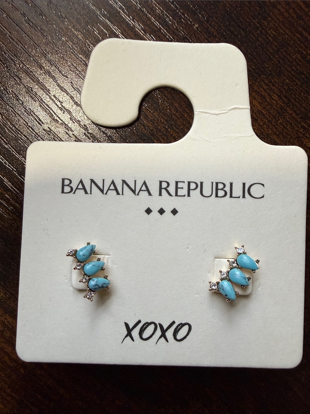Banana Republic Turquoise Blue Cluster Stud Earrings